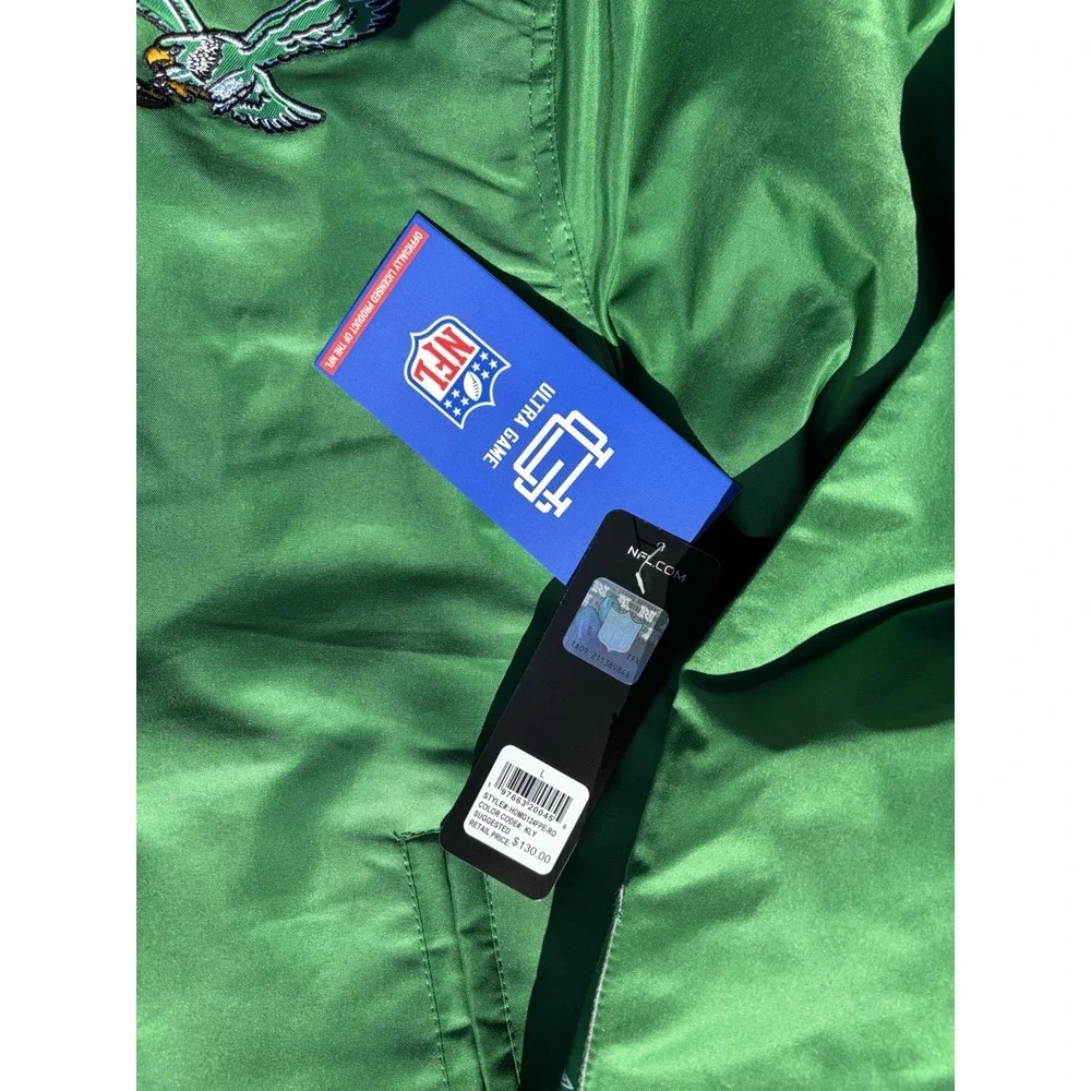 Philadelphia Eagles retro logo Green bomber jacket Size MEDIUM NFL
